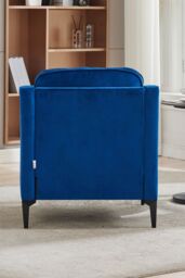 Living and Home Fleece Single Sofa Armchair in Blue - thumbnail 5