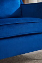 Living and Home Fleece Single Sofa Armchair in Blue - thumbnail 6