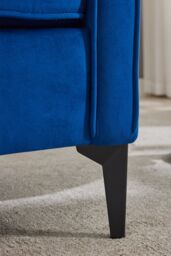 Living and Home Fleece Single Sofa Armchair in Blue - thumbnail 9