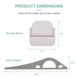 LIVIVO Door Wedge Stopper (Set of 3) in Grey - thumbnail 6