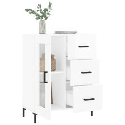 Berkfield Home Sideboard High Gloss White 69.5x34x90 cm Engineered Wood - thumbnail 4