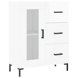 Berkfield Home Sideboard High Gloss White 69.5x34x90 cm Engineered Wood - thumbnail 3