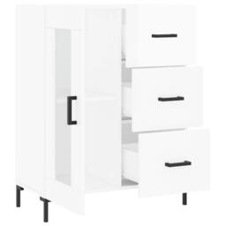Berkfield Home Sideboard High Gloss White 69.5x34x90 cm Engineered Wood - thumbnail 6