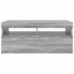 Berkfield Home TV Cabinet with LED Lights Grey Sonoma 90x35x40 cm - Size: 90 x 35 x 40 cm - thumbnail 9