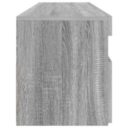 Berkfield Home TV Cabinet with LED Lights Grey Sonoma 90x35x40 cm - Size: 90 x 35 x 40 cm - thumbnail 8