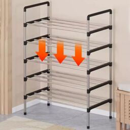 SPETLEK 5/6/7 Tier Cabinet Storage Organiser Shoe Rack Stand Holder in Clear - Size: Large - thumbnail 9