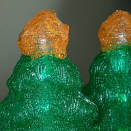 Samuel Alexander 12cm Set of 5 Light up Christmas Tree Ornaments with 50 White LEDs in Green - thumbnail 5