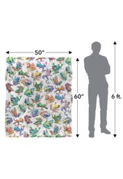 JQ Licensing Royce Mcclure Sticky Fingers Frog Pattern Silky Touch Super Soft Throw Blanket 152 X 127 cm in White - thumbnail 5