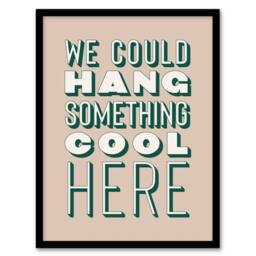 Artery8 We Could Hang Something Cool Here Beige Funny Framed Wall Art Print - Size: A4 - thumbnail 1