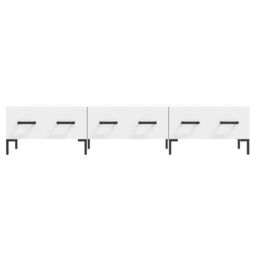 Berkfield Home TV Cabinet White 150x36x30 cm Engineered Wood - Size: 150 x 36 x 30 cm - thumbnail 5