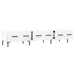 Berkfield Home TV Cabinet White 150x36x30 cm Engineered Wood - Size: 150 x 36 x 30 cm - thumbnail 6