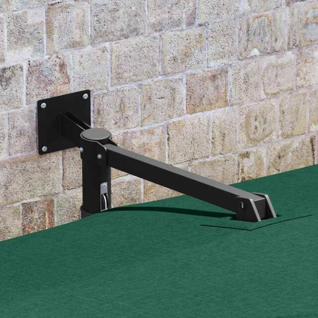 Berkfield Home Patio Umbrella Green Polyester 300 cm x 300 cm Collapsible - image 1