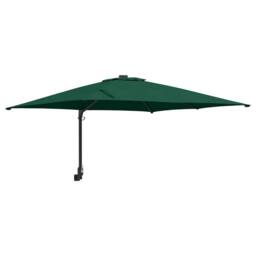 Berkfield Home Patio Umbrella Green Polyester 300 cm x 300 cm Collapsible - thumbnail 3