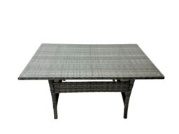 Fimous 12 Seat Rattan High Back Corner Sofa Set with 4 Stools 2 Chair in Dark Grey - thumbnail 3