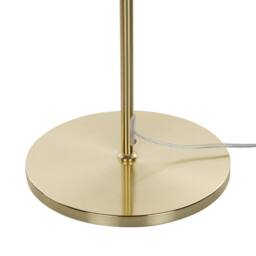 Wyld and Coco 137cm Floor Lamp - Brown Linen Shade with Tassel Fringe Gold Iron Base - thumbnail 7