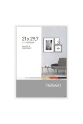 nielsen Pixel A4 Picture Frame (21x29.7cm) - Aluminium with Glass Front in White - Size: 21x29.7 cm