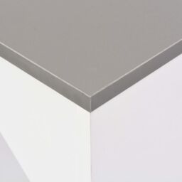 Berkfield Home Bar Table with Moveable Shelf White 138x39x110 cm - Size: 138 x 39 x 110 cm - thumbnail 5