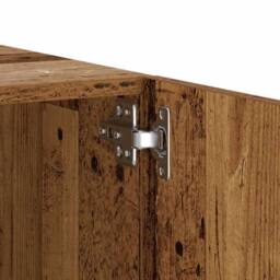 Berkfield Home Decorative Bedside Cabinet Old Wood 100x35x40 cm Engineered Wood in Brown - Size: 100 x 35 x 40 cm - thumbnail 9
