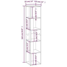 Berkfield Home Stylish Corner Cabinet White 33x33x164.5 cm Engineered Wood - thumbnail 8