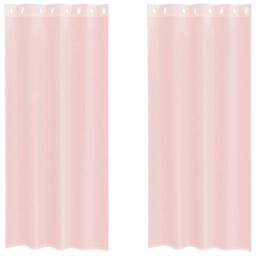 Berkfield Home Voile Curtains with Grommets 2 pcs Light Pink 140x245 cm - thumbnail 3