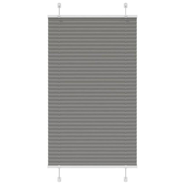 Berkfield Home Pleated Blind Anthracite 70x100 cm Fabric Width 69.4 cm Polyester in Dark Grey - image 1