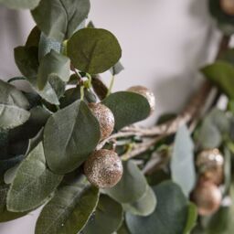Dibor Giant Eucalyptus Sparkle Xmas Wreath Front Door Christmas Wreath 55cm in Green - thumbnail 5
