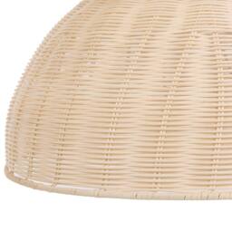 Wyld and Coco Rattan Pendant Lamp Natural Wicker Bell Shade Boho Rustic Ceiling - thumbnail 6