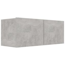 Berkfield Home 7 Piece TV Cabinet Set Concrete Grey Engineered Wood - thumbnail 4
