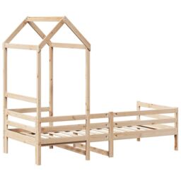 Berkfield Home Day Bed with Roof without Mattress 80x200 cm Solid Wood in Brown - thumbnail 8