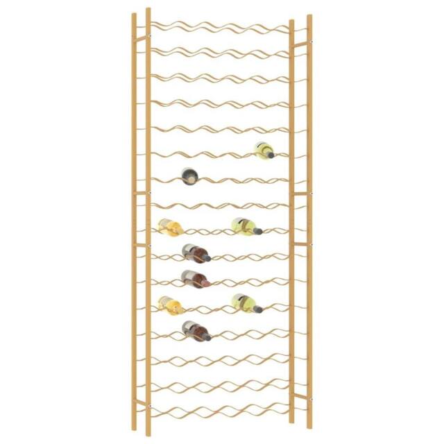 Berkfield Home Modern Wine Rack for 96 Bottles Gold Metal - image 1