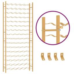 Berkfield Home Modern Wine Rack for 96 Bottles Gold Metal - thumbnail 6