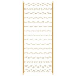 Berkfield Home Modern Wine Rack for 96 Bottles Gold Metal - thumbnail 4