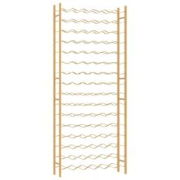 Berkfield Home Modern Wine Rack for 96 Bottles Gold Metal - thumbnail 3