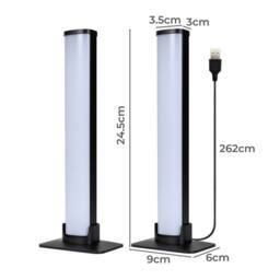 Emitto 2x RGB LED Light Bar Ambient Lamp Color Changing Music TV Backlight in Black - thumbnail 4