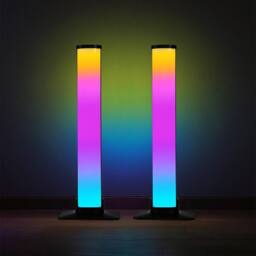 Emitto 2x RGB LED Light Bar Ambient Lamp Color Changing Music TV Backlight in Black - thumbnail 2