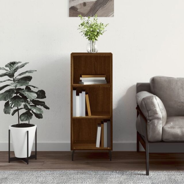 Berkfield Home Sideboard Brown Oak 34.5x32.5x90 cm Engineered Wood - image 1