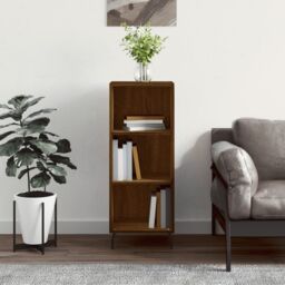 Berkfield Home Sideboard Brown Oak 34.5x32.5x90 cm Engineered Wood - thumbnail 1