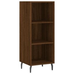 Berkfield Home Sideboard Brown Oak 34.5x32.5x90 cm Engineered Wood - thumbnail 2