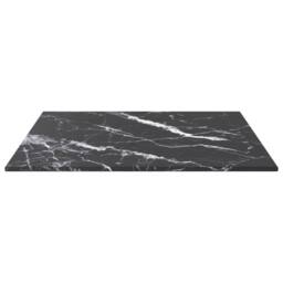 Berkfield Home Table Top Black 40x40 cm 6 mm Tempered Glass with Marble Design - thumbnail 3