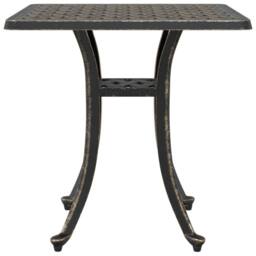 Berkfield Home Garden Table Bronze 53x53x53 cm Cast Aluminium in Brown - Size: 53 x 53 x 53 cm - thumbnail 5