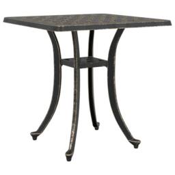 Berkfield Home Garden Table Bronze 53x53x53 cm Cast Aluminium in Brown - Size: 53 x 53 x 53 cm - thumbnail 7