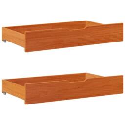 Berkfield Home Bed Frame without Mattress Wax Brown 140x190 cm Solid Wood Pine - thumbnail 6
