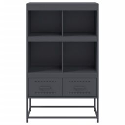 Berkfield Home Highboard Anthracite 68.5x39x111.5 cm Steel in Black - thumbnail 4