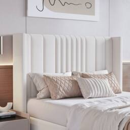 Modish Furnishing Mika Cream Velvet Ottoman Storage Bed - Size: King - thumbnail 4