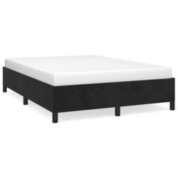 Berkfield Home Bed Frame Black 135x190 cm Double Velvet - thumbnail 2