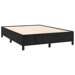 Berkfield Home Bed Frame Black 135x190 cm Double Velvet - thumbnail 4