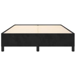 Berkfield Home Bed Frame Black 135x190 cm Double Velvet - thumbnail 5