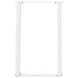 Berkfield Home vidXL Dining Table Legs U-Shaped 2 pcs White 60x(72-73) cm Steel - thumbnail 5