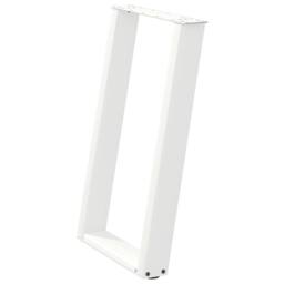 Berkfield Home vidXL Dining Table Legs U-Shaped 2 pcs White 60x(72-73) cm Steel - thumbnail 4