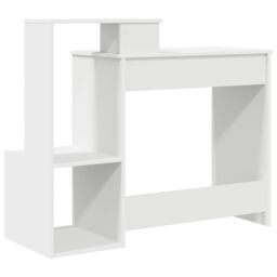 Berkfield Home White Computer Desk White Chipboard Standard Storage - thumbnail 7